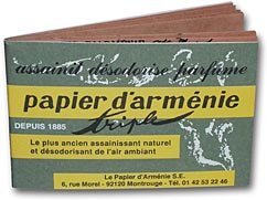 Papier d'Arménie Triple, Désodorisant Papier d'Arménie - Mon