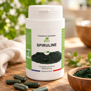 Spiruline en gélules – complément alimentaire à base de microalgues, Le Dos Agile.